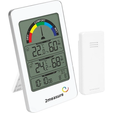 Stacja pogody 2measure - termometr, higrometr, RCC (mierzy wilgotność&temp na zew. czujniku)