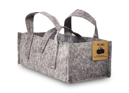 Root Pouch Balcony Heather Grey 12L 40x20x15 cm szara - materiałowa doniczka balkonowa