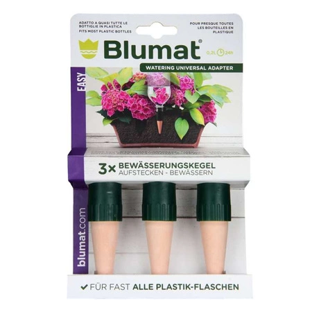 Blumat Easy Automatyczne podlewaczki butelkowe do kwiatów doniczkowych, 3 szt.