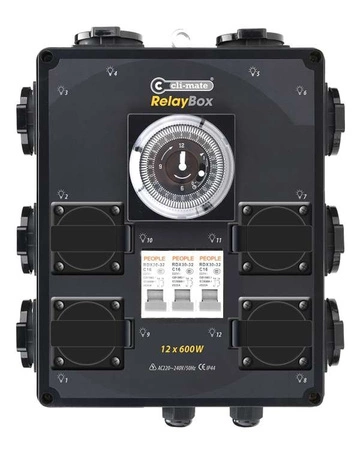 Cli-mate Timer RC-2010D12 programator czasowy z funkcją grzania HPS 12x 600w