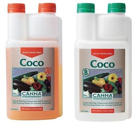 Nawóz Canna Coco A/B 2x 1L - odżywka bazowa do uprawy w kokosie